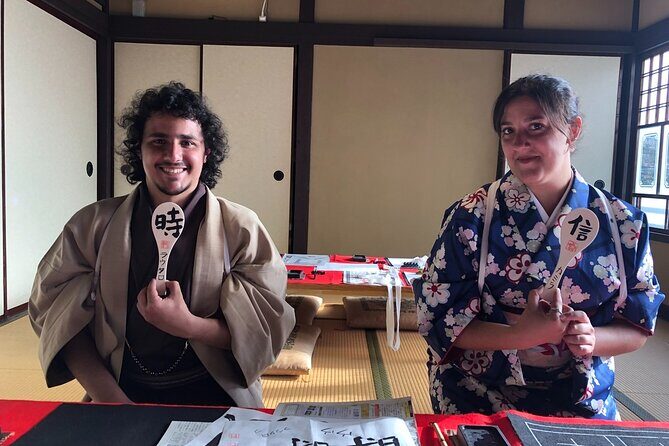 An Amazing set of Cultural experience: Kimono, Tea Ceremony and Calligraphy - Kimono fitting at Okeiko: the photo part is also the skill part