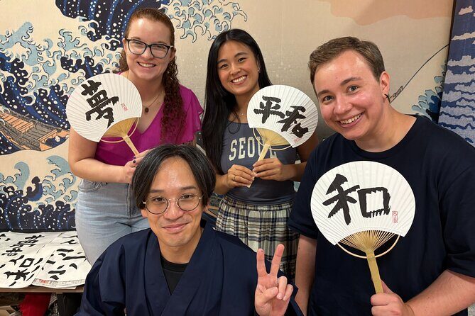Calligraphy Workshop at Traditional Folk Craft Shop in Hiroshima - The Takumi workshop vibe: ukiyo-e walls and a crafts-first approach