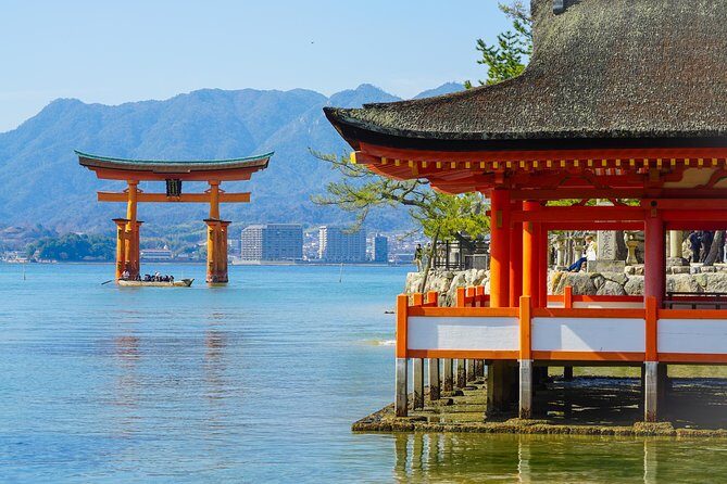 Miyajima Half-day Trip Historical Walking Tour - Ferry views and the first Ōtorii moment