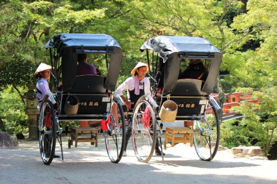 Miyajima: Private Rickshaw Tour to Itsukushima Shrine - From the ferry terminal to the old streets: your warm-up before the torii